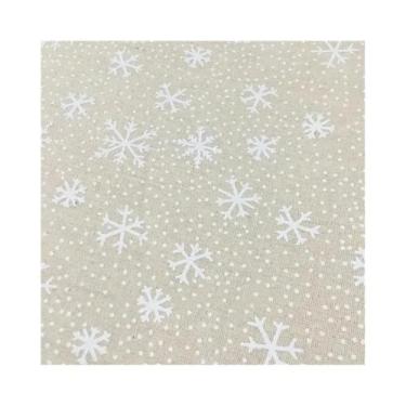 Imagem de Toalha De Mesa De Linho Com Estampa De Floco De Neve Branco E Alce Ver