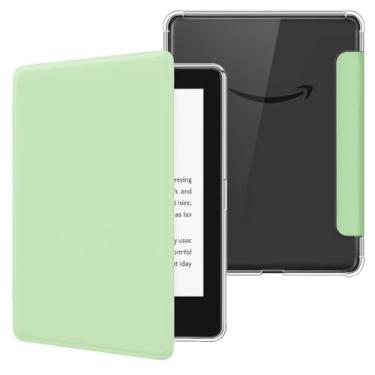Imagem de Capa Para Kindle Paperwhite 12ª Geração 7” (SA569P e SA568B) e Kindle Colorsoft (SA58CB e SA59CP) Auto Hibernação – Fechamento Magnético – Traseira Transparente (Verde Água)