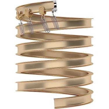 Imagem de Trilho de cortina de teto, trilho de cortina, suporte de teto/varão de cortina de chuveiro montado na parede, trilho de cortina dourado dobrável para trailer, banheiro, garagem (montagem na parede