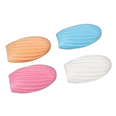 Imagem de Cryfokt Capas Elásticas para Garrafas de Viagem de Silicone à Prova de Vazamento para Produtos de Higiene Pessoal de Maquiagem 4 Unidades para Viajantes Material: Silicone Cor: Rosa, Laranja, Azul,