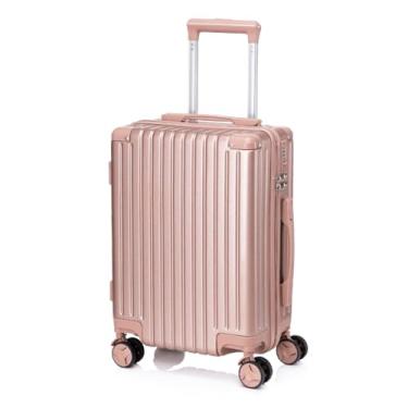 Imagem de Mala de Viagem Bordo ABS 10kg com Cadeado TSA 3 Dígitos Rodas Duplas 360° Proteção Lateral(Rosé,54×35×21cm)
