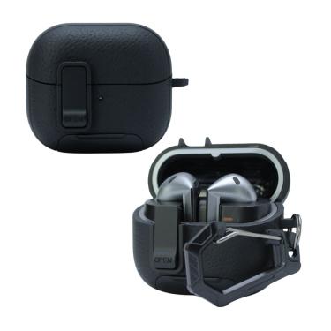 Imagem de Capa Protetora Urban Noir Nerdcase para Samsung Galaxy Buds 3, Buds 3 Pro, Buds 3 Fe, Preta		