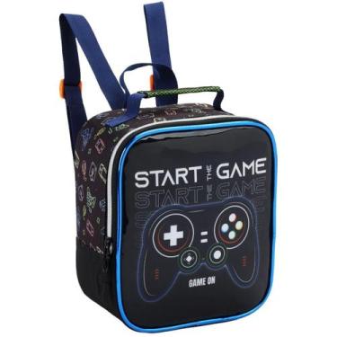 Imagem de Lancheira Térmica Escolar Infantil com Estampa Gamer Alça Regulável De