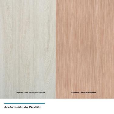 Imagem de Guarda Roupa Canto Solteiro E 12 Gavetas Legno Crema C/ Cuma