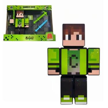 Imagem de Boneco 15 cm c/ 3 aces. - cadres minecraft - algazarra