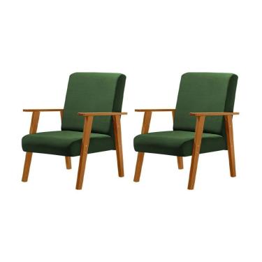 Imagem de Kit 2 Poltronas Decorativas Para Clínicas Juliana Veludo Verde