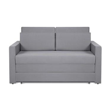Imagem de Sofá Cama Castor Casal Salerno Max Suede Cinza 2 Lugares