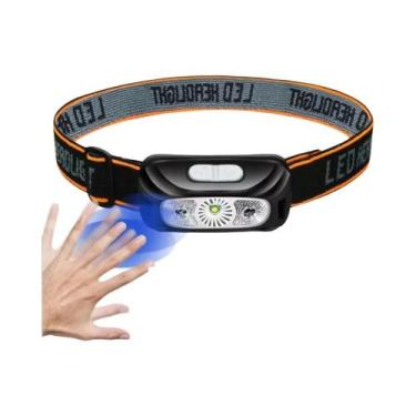 Imagem de Lanterna De Cabeça LED Recarregável Com Sensor, Bateria USB, Ideal Par
