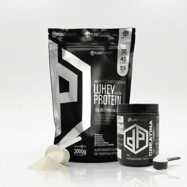 Imagem de Kit Whey Protein 100% 2Kg + Creatina 100% Pura 300g - Planet Pharma -,