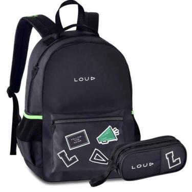 Imagem de Kit Escolar Mochila Estojo Duplo Gamer Loud Licenciada Original