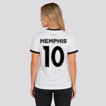 Imagem de Camisa Corinthians Lumina Feminina Branca 10 Memphis, G