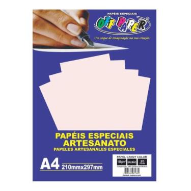 Imagem de Papel Candy Color Salmao 180g A4 20 Fls - Off Paper