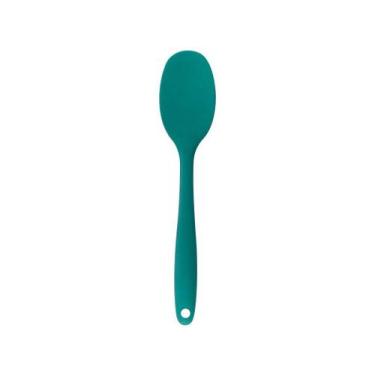 Imagem de Espátula Redonda em Silicone Mini  - Verde - 21x4,2cm - 1 unidade - Ri