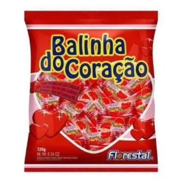 Imagem de Balinha Coracão Florestal Morango 32 Unidades De 108G