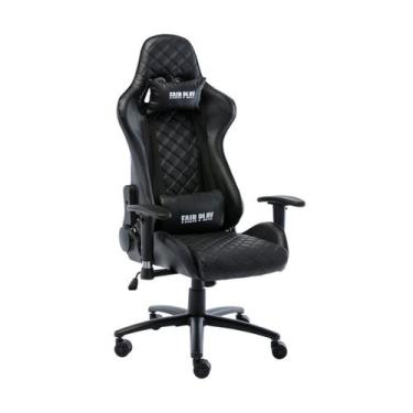 Imagem de Cadeira Gamer Giratória Fair Play Fratini Preto - Fratini Móveis