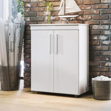 Imagem de Armário Multiuso Escritório 2 Portas 2 Prateleiras Advantage Branco - 