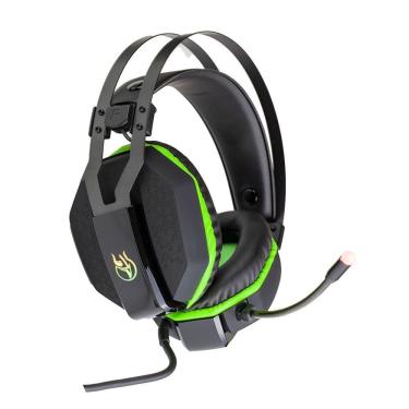 Imagem de Headset Gamer Kross Aros USB 7.1 Preto e Verde KE-HS200