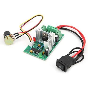 Imagem de Módulo de controle de velocidade do motor CC controlador reversível PWM interruptor ajustável CW CCW controlador controlador com interruptor material de resina DC10V/12V/24V/36V