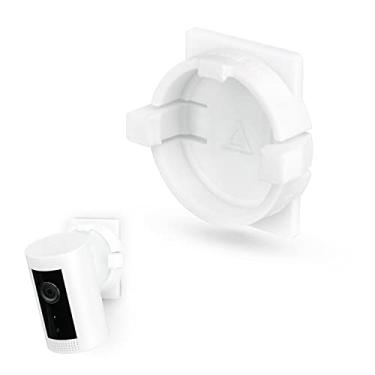 Imagem de Suporte de parede sem parafuso para câmera interna de anel, adesivo VHB - fácil de instalar, sem necessidade de ferramentas, sem bagunça, sem perfuração, suporte adesivo forte, branco da Brainwavz