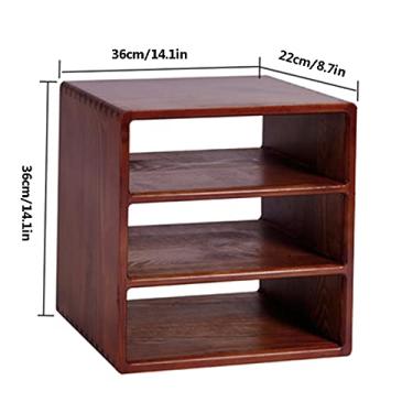 Imagem de Estante de livros escritório arquivo de mesa treliça rack de armazenamento gaveta criativa caixa de armazenamento de livro organizador de personalidade caixa estante (cor: B, tamanho: 3)