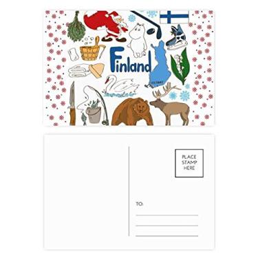 Imagem de Finlândia Landscap Animals Bandeira nacional Natal flor celebração cartão postal bênção postal