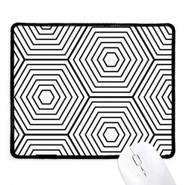 Imagem de Hexagon Line Art Grain Ilustration Pattern Mousepad Tapete de borracha para jogos