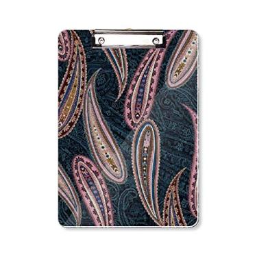 Imagem de Folha Flor abstrata peixe padrão clássico prancheta pasta bloco de escrita placa de apoio A4