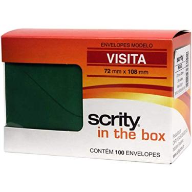 Imagem de Scrity Ccp 450.11 Envelope Visita Colorido 72X108 Brasil 80 gr, Verde Escuro, Pacote Com 100 Unidades