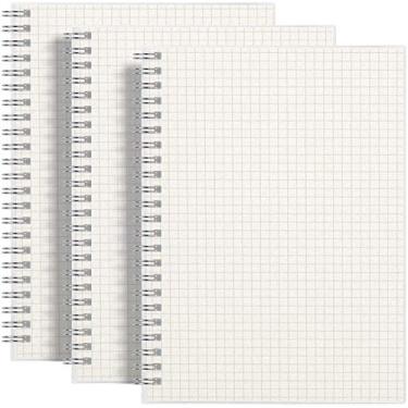 Imagem de Caderno quadrado de papel gráfico RETTACY para revistas escolares de trabalho, A5-Square Grid