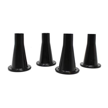 Imagem de JSP Manufacturing Estrutura de cama de plástico preto 9,5 cm/perna deslizante | Pernas de reposição altas em forma de cone (4)