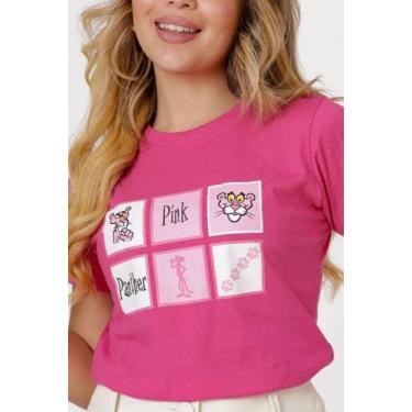 Imagem de T Shirt Camisa - Blusa Feminina Pantera Pink Rosa - Frimodas
