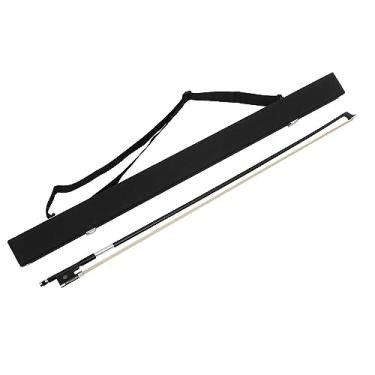 Imagem de Estojo de arco de violino, bolsa de laço de tecido não tecido, estojos para violino/viola/violoncelo ferragens canto com alça de ombro ajustável preta