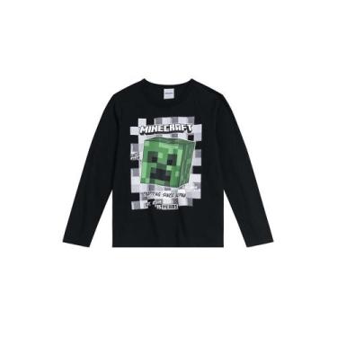 Imagem de Camiseta Minecraft Em Malha Preto Brandili