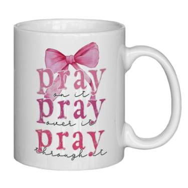 Imagem de NATSUNO Caneca de café Pray on It Pray On It Pray Through It, canecas cristãs para mulheres, Filipenses 4:13 xícaras, presentes cristãos para mulheres, presentes inspiradores para mulheres, presentes