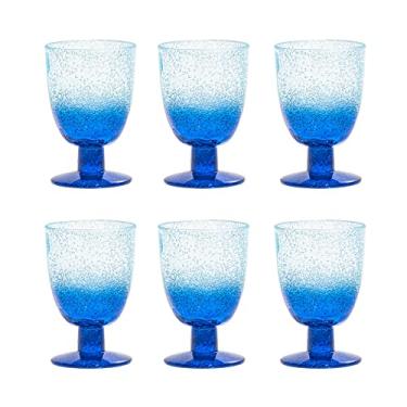 Imagem de Abode Homewares TarHong Oceanic Ombre Premium Acrílico Copo de Bebida/Taça de Vinho, 400 ml, Azul, Conjunto de 6