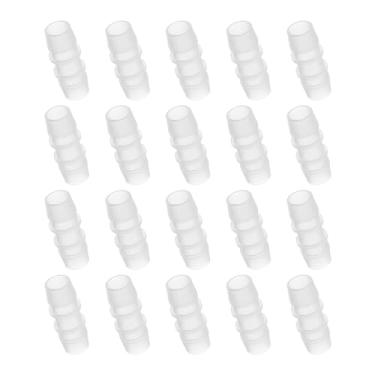 Imagem de PATIKIL Encaixe de mangueira de plástico de 5/20.3 cm x 5/20.3 cm, 20 peças de conectores de tubulação a granel União adaptador de junta de emenda para aquário combustível gás líquido ar