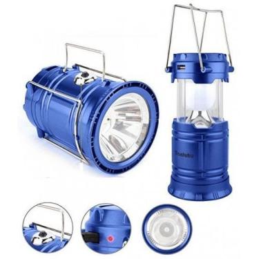 Imagem de Lampião Solar Led USB Lanterna Bateria Recarregavel Retrátil - Jpcell,