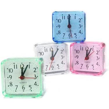 Imagem de Relogio despertador de mesa quadrado 7x6cm sortido - Elite