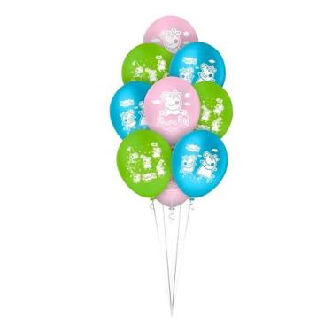 Imagem de Balão de Festa Decorado Peppa Pig 9''23cm  - 25 unidades - Regina - Ri