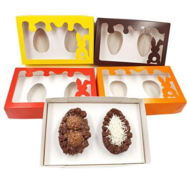 Imagem de 10 Caixas Degustação 2 Mini Ovos de Colher de 100 gr - Dona Maria Caix