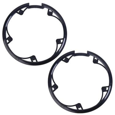 Imagem de Eagles 2 peças de protetores de corrente de bicicleta, capa protetora de roda dentada com 48 dentes 10 cm 5 furos bicicleta pedaleira corrente capa protetora de roda preta