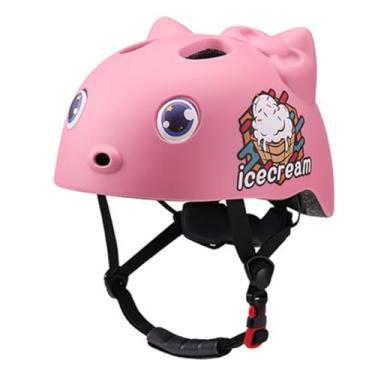 Imagem de Capacete infantil capacete de bicicleta scooter capacete de patinação capacete de ciclismo capacete de bicicleta de equilíbrio para crianças (rosa profundo, X-Pequeno)
