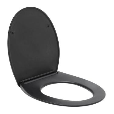 Imagem de Assento Termofixo com Soft Close para Vaso Sanitário Aquarela Pingoo.casa - Preto