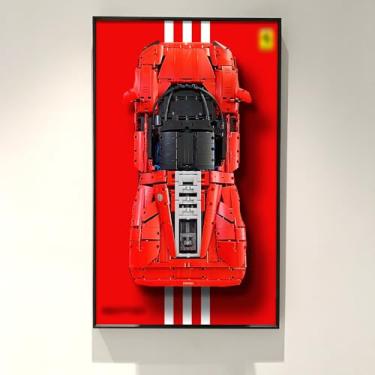 Imagem de WETCEAOM Display Wallboard for Lego Technic Ferrari Daytona SP3 42143 Race Car Model, Gift Ideas for Lego Car Wall Mount Display Frame Fans, Size:19.7X 31.5in