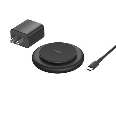 Imagem de Belkin Carregador MagSafe compatível com carregador magnético sem fio de 15 W - Carregador sem fio com certificação BoostCharge Qi2 para Apple iPhone 15, 14, 13 Series com base antiderrapante, fonte