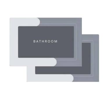 Imagem de Kit Com 2 Tapetes Mágico Antiderrapante Super Absorvente Para Banheiro