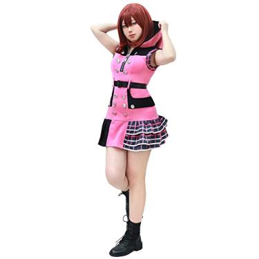 Imagem de DAZCOS Fantasia feminina de cosplay Kairi KH3 tamanho EUA, Vermelho, 4-6