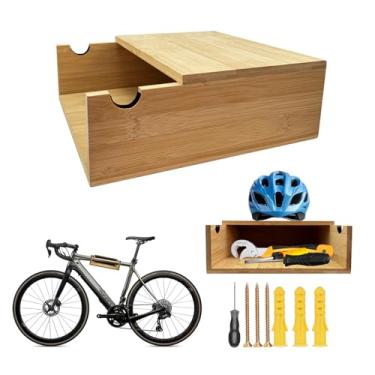 Imagem de WLDDFF Suporte de parede para bicicleta, cabide de madeira para uso interno, casa ou garagem, suporte compacto de parede, suporta bicicletas pesando até 18 kg