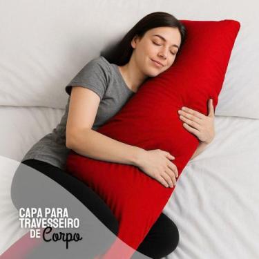 Imagem de Capa p/ Travesseiro de Corpo Impermeável 50x140cm Com Zíper Coloridas 