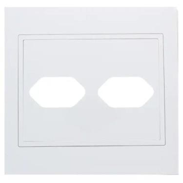 Imagem de Placa 2 Tomadas 4x4 com Suporte - RVB-1300/58 - RAVENNA